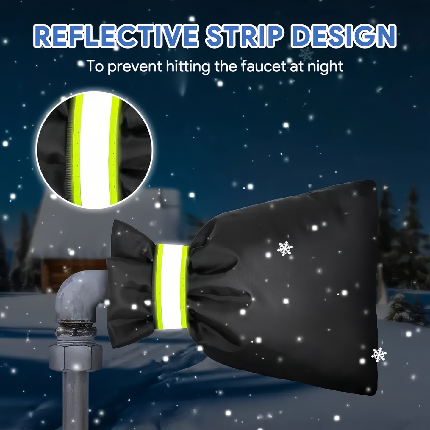 5 Pack Outdoor Faucet Covers for Winter,2 Sizes Reusable Hose Cover for Winter,Faucet Covers for Winter Freeze Protection,Black 9.9 x 7.1 in & 20.1 x 7.9 in