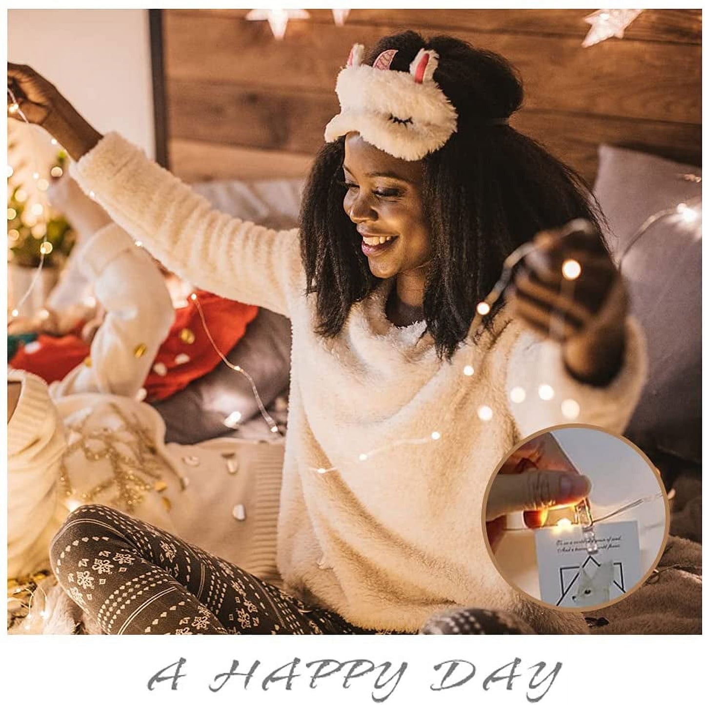 32.8 ft Photo String,100 LED Photo Clips,USB Powered Photo Clip Light,50 Clip String Lights for Picture Party Bedroom Wedding Camping,Warm White