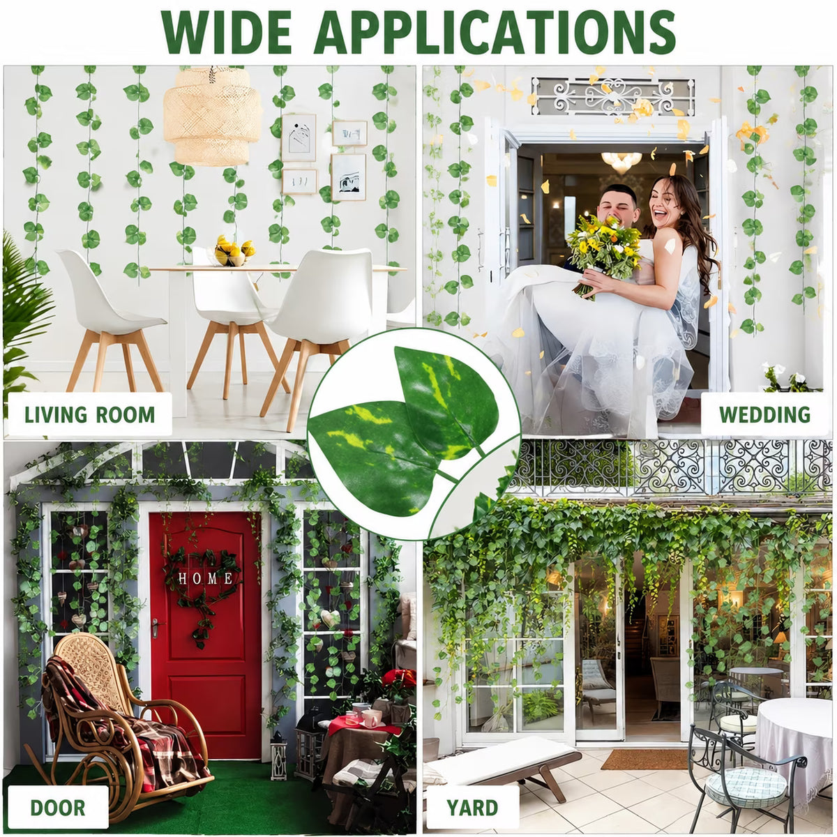 24 Pack Fake Vines for Room Decor,168 ft Wall Vine Hanging,Artificial Plant Ivy for Home Bedroom Party Garden Wall Room Decor
