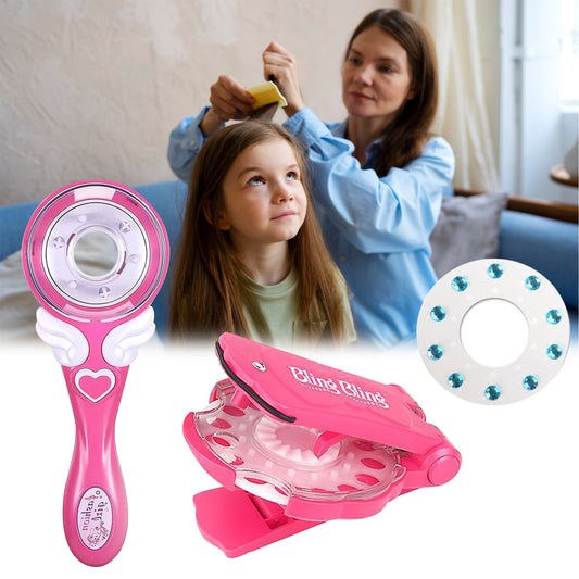 Hair Diamond Machine And Hair Braiding Machine Starter Kit,Magic Hair Braider and Hair Gem,Hair Styling Tool Set for Girls 6-12