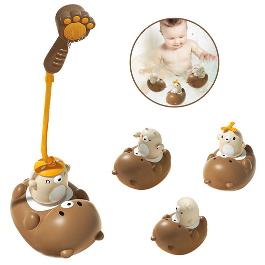 Bear Bath Shower Head for Toddlers 2-4,Shower Head for Baby,Electric Toys Sprinkler,Multifunctional Cartoon Bath Playset,Babies Pool Bath Gifts