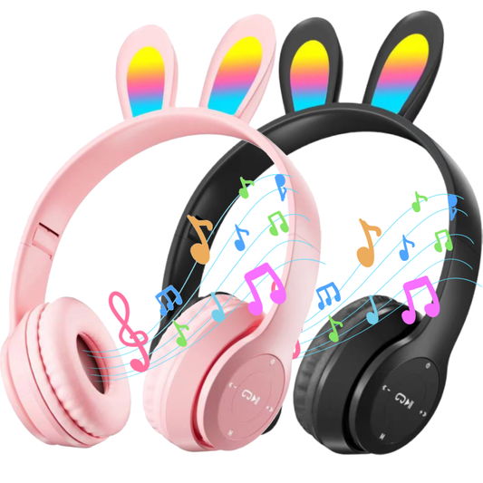 Wireless Headphones for Kids,2 Pack Rabbit Ear Bluetooth Over Ear Headphones with Microphone for Mobile Phones,Tablets,Computers,for Girls Boys