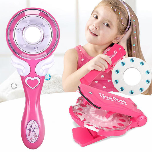 Automatic Hair Braider and Hair Gem Stamper Hair Styling Set,Braiding Tool with Hair Gem,Create Unique Styles for Every Type of Hair,The Perfect Gift for Girls
