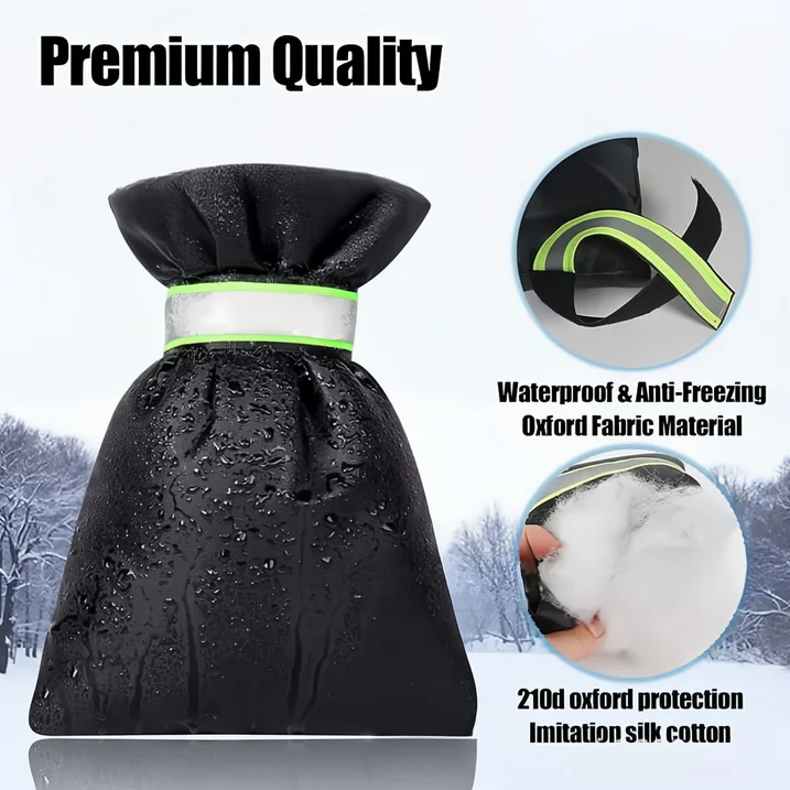 5 Pack Outdoor Faucet Covers for Winter,2 Sizes Reusable Hose Cover for Winter,Faucet Covers for Winter Freeze Protection,Black 9.9 x 7.1 in & 20.1 x 7.9 in