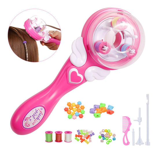 Automatic Hair Braider,Hair Braider Tool,Electric Hair Braider for Girls with Deluxe Material Pack,Suitable for Girls'Hairstyling，Pink