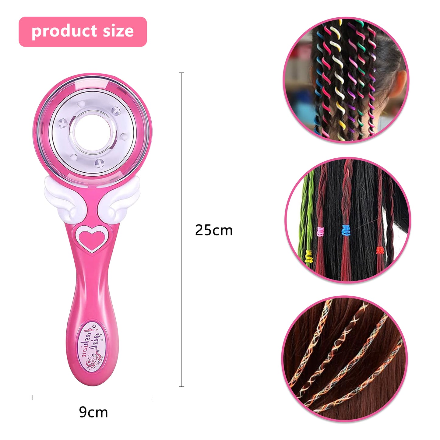 Automatic Hair Braider and Hair Gem Stamper Hair Styling Set,Braiding Tool with Hair Gem,Create Unique Styles for Every Type of Hair,The Perfect Gift for Girls