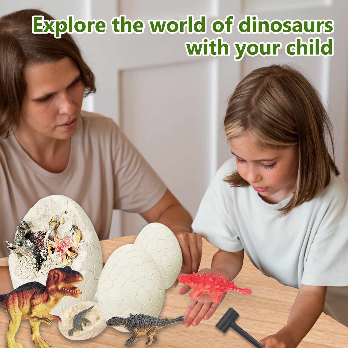 Dino Egg Dig Kit,Dinosaur Fossil Toy,Dinosaurs Toys for Kids 8-12 with 24 Different Dinosaurs,Big Dinosaur Eggs Excavation Gifts for 5 6 7 Year Old Boy Girl