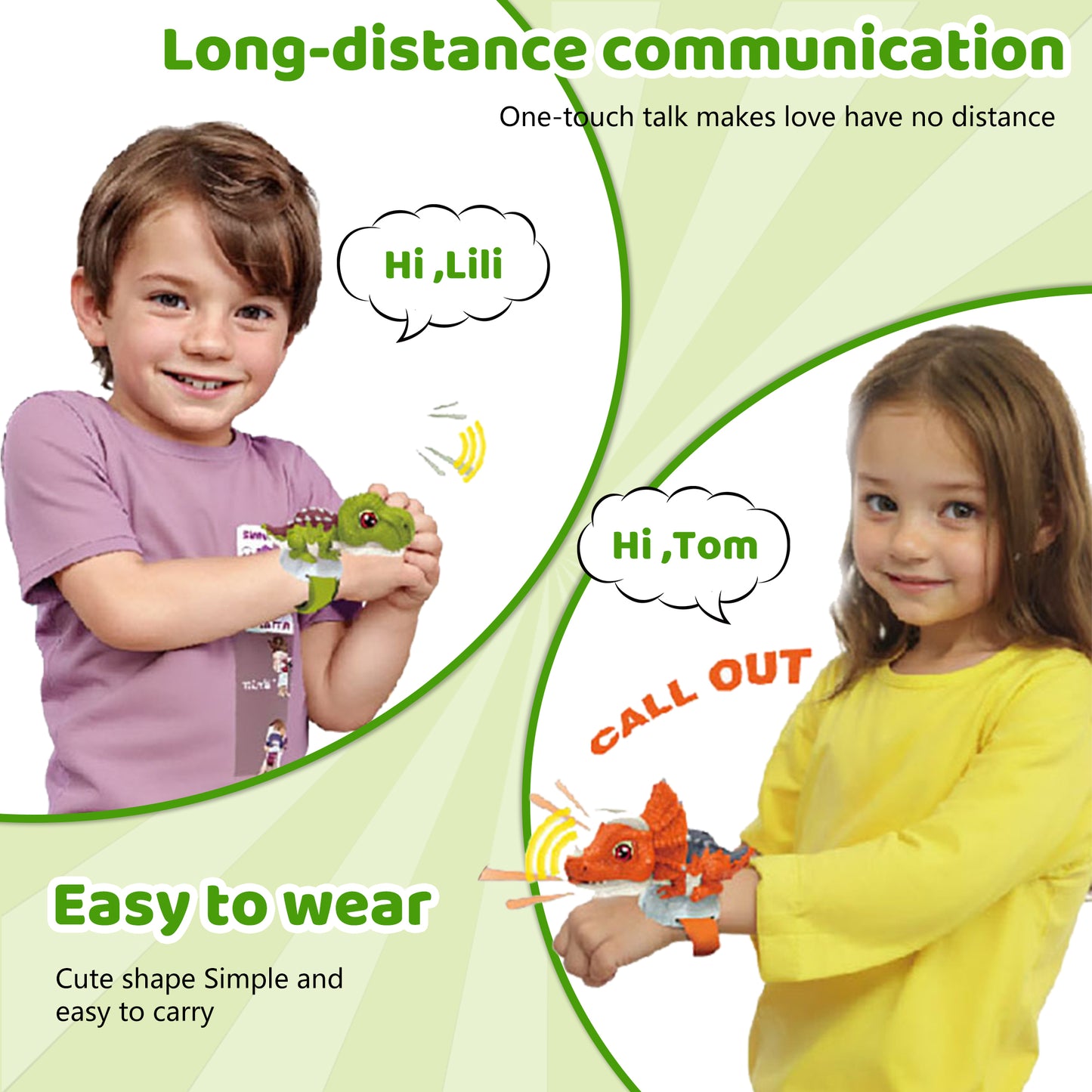 Kids Walkie Talkies 2 Pack,Dinosaur Walkie Talkies,Birthday Gift Toys for Boys 6-8 Years Old,Family Rechargeable Walkie Talkie for Camping Hiking Indoor Outdoor
