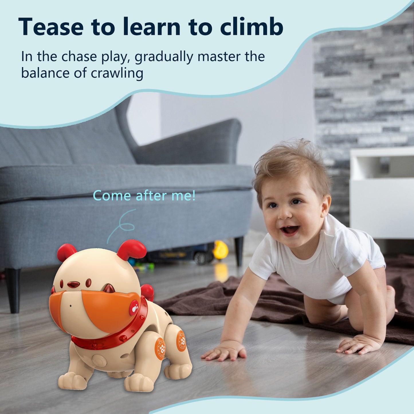 Remote Control Robot Dog Toy, Smart Interactive Robotic Pets, RC Robot Toys Dog Pit Bull ，Music Dancing Handstand Push-up Follow Functions for Kids Boys Girls