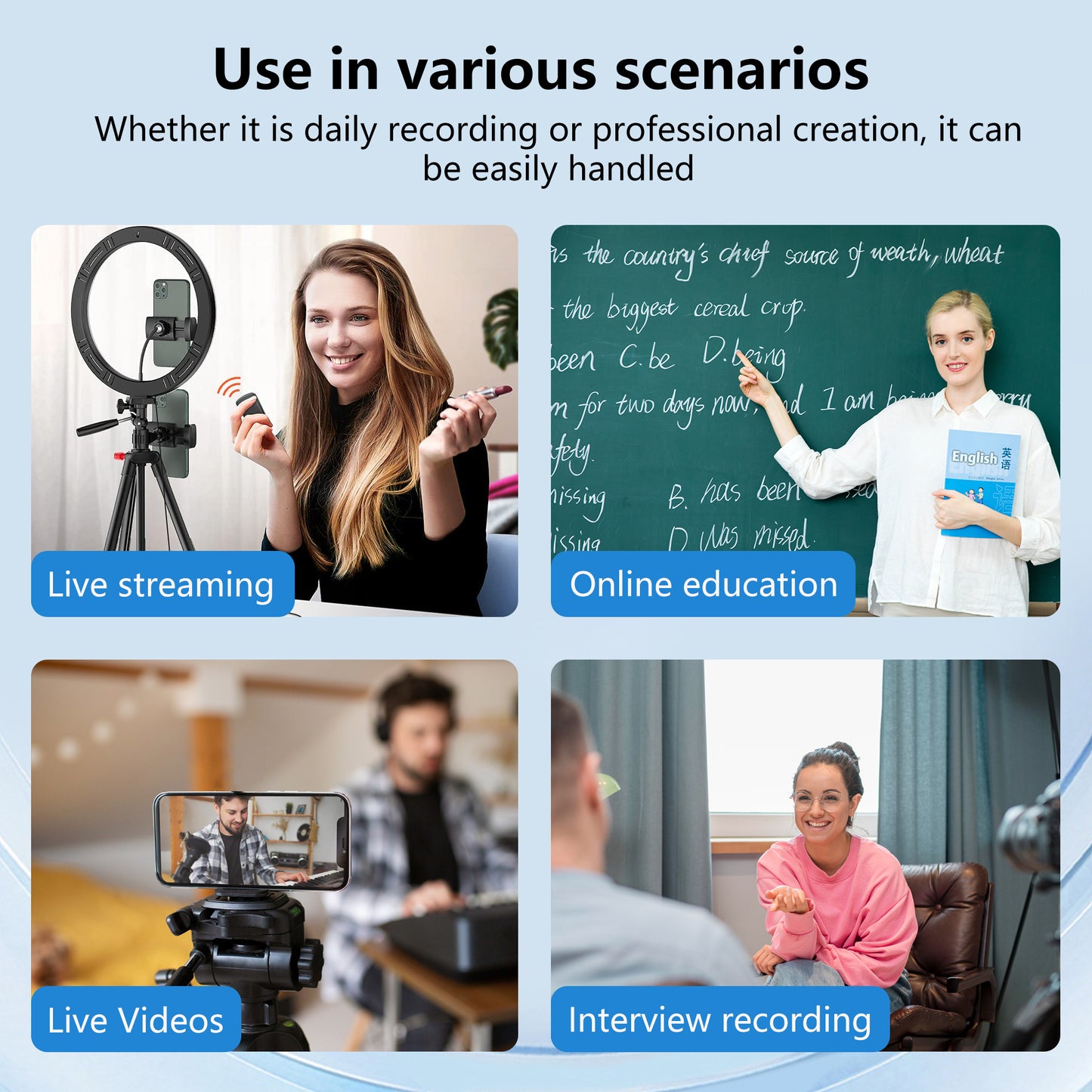 2 Pack Round Wireless Microphone for All Models of Mobile Phones,Noise Reduction Lapel Wireless Phone Mics for Recording and Video,Clip on Mic