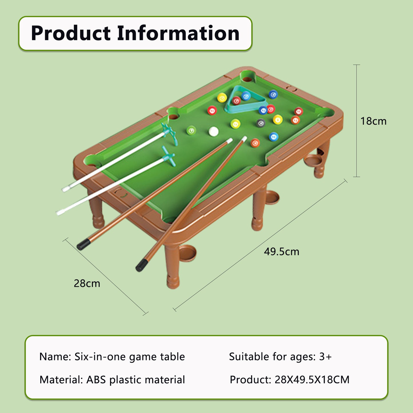 Multi Game Table For Kids,Kids Pool Table With Accessories,Basketball,Billiards,Football,Ice Hockey,Bowling,Golf,All In One,For Indoor Outdoor,Family,Kids and Adults
