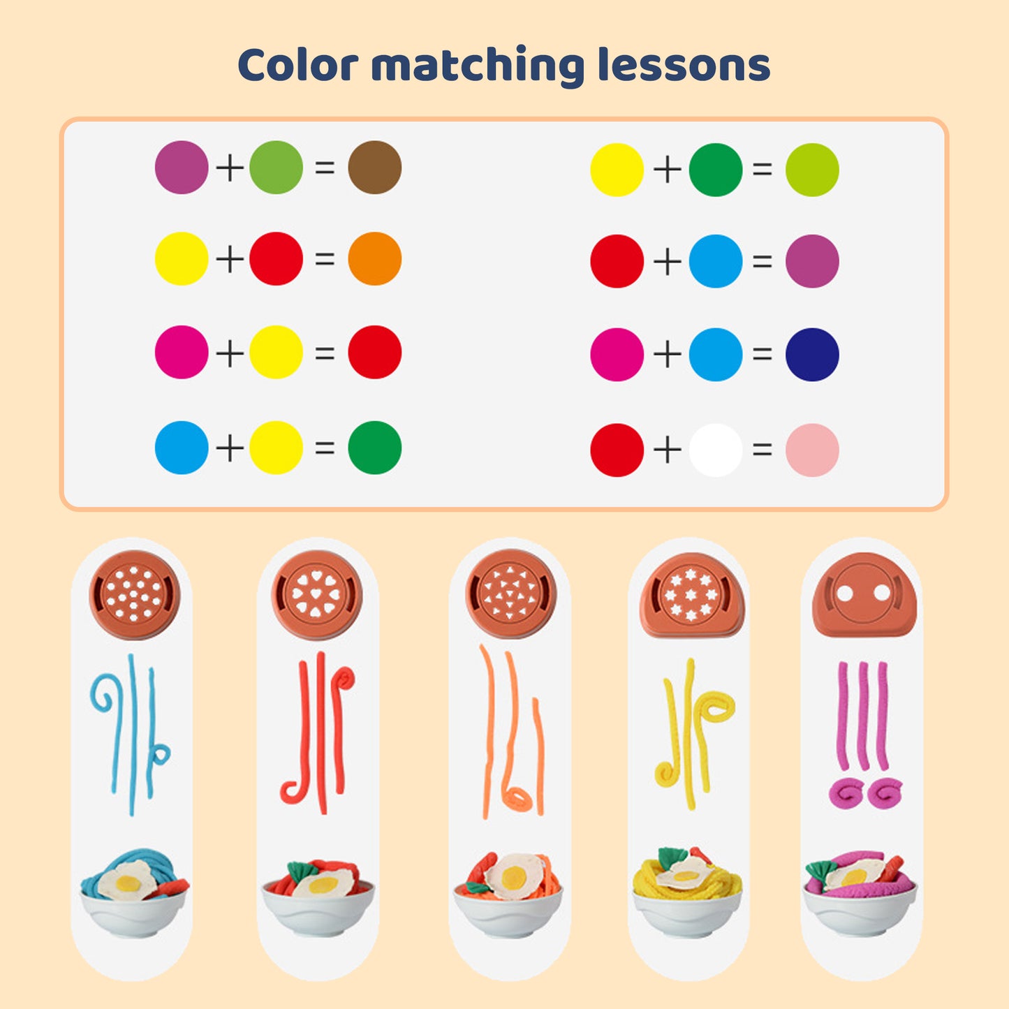 Playdough Sets,3 In 1 Noodle Maker Play Clay Sets 39 Pcs,Contains 12-pack of Dough,Multifunctional Noodle Machine Toy for Kids Ages 4-8,Birthday or Christmas Gifts