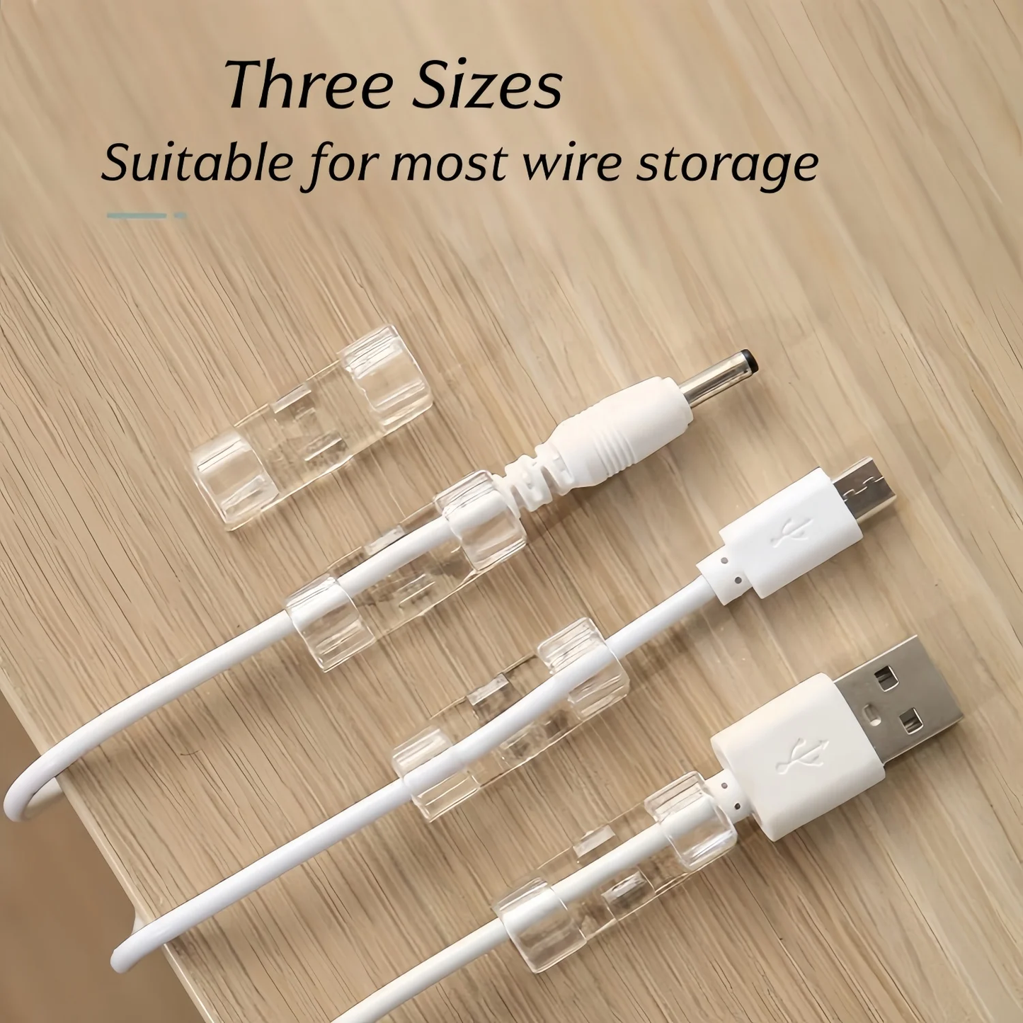 148 Pcs Adhesive Cable Clips & String Lights Clips,Wall Wire Clips 40 Small,60 Large,48 Extra Large,Strong Clear Cord Organizer Cable Management Under Desk,Car,PC,Christmas Light Indoor Outdoor