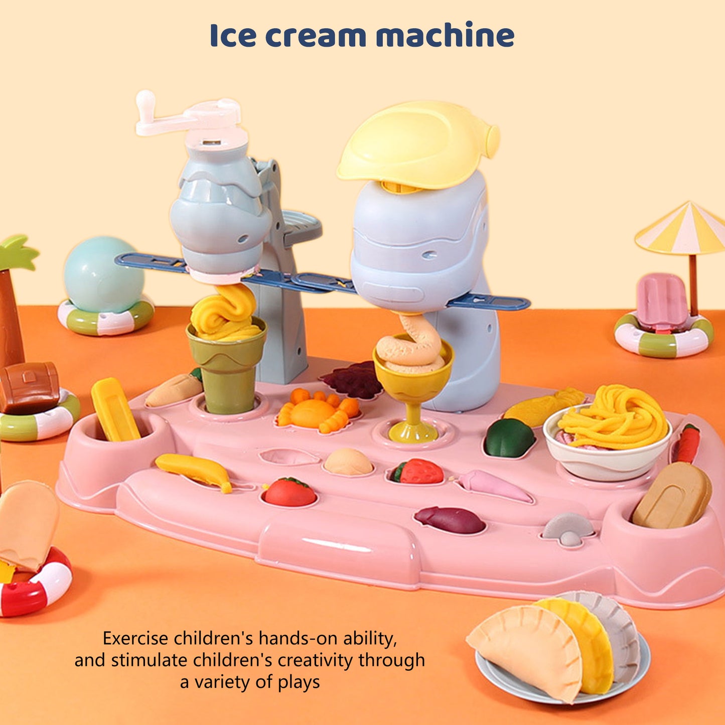 Playdough Sets,3 In 1 Noodle Maker Play Clay Sets 39 Pcs,Contains 12-pack of Dough,Multifunctional Noodle Machine Toy for Kids Ages 4-8,Birthday or Christmas Gifts