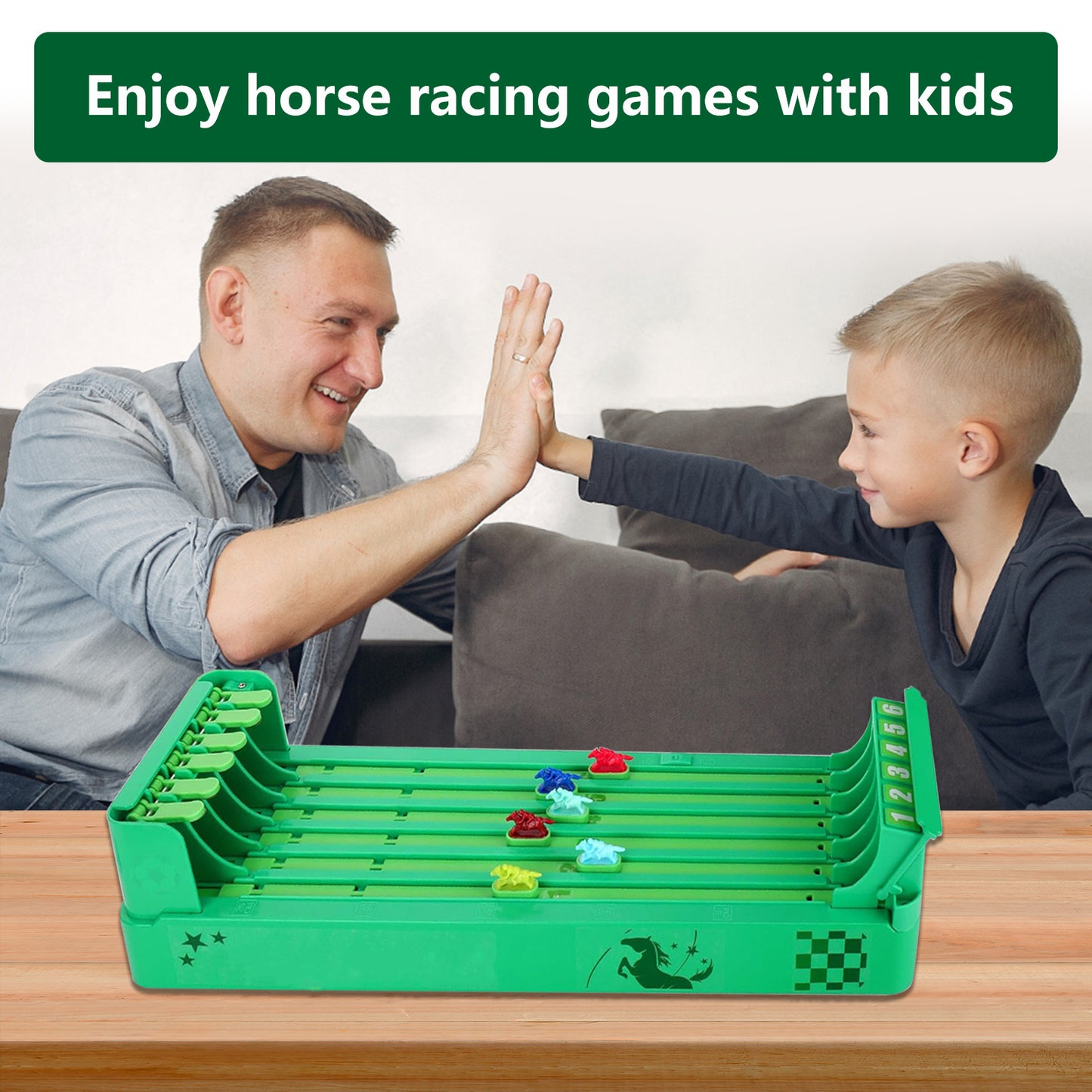 Desktop Horse Racing Game,Horse Racing Toys with 6 Horses,Table Games for Family Gatherings and Parties,A Holiday Gift for Kids or Adult