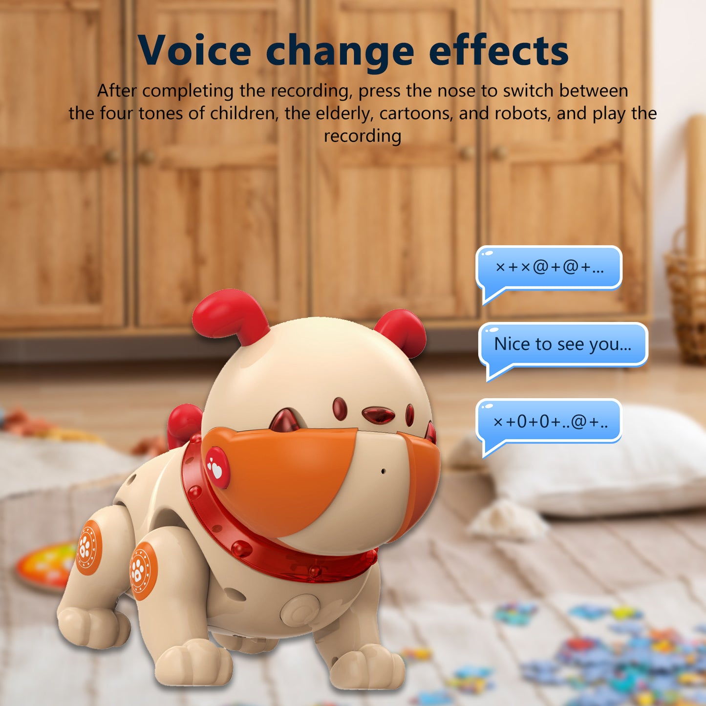 Remote Control Robot Dog Toy, Smart Interactive Robotic Pets, RC Robot Toys Dog Pit Bull ，Music Dancing Handstand Push-up Follow Functions for Kids Boys Girls