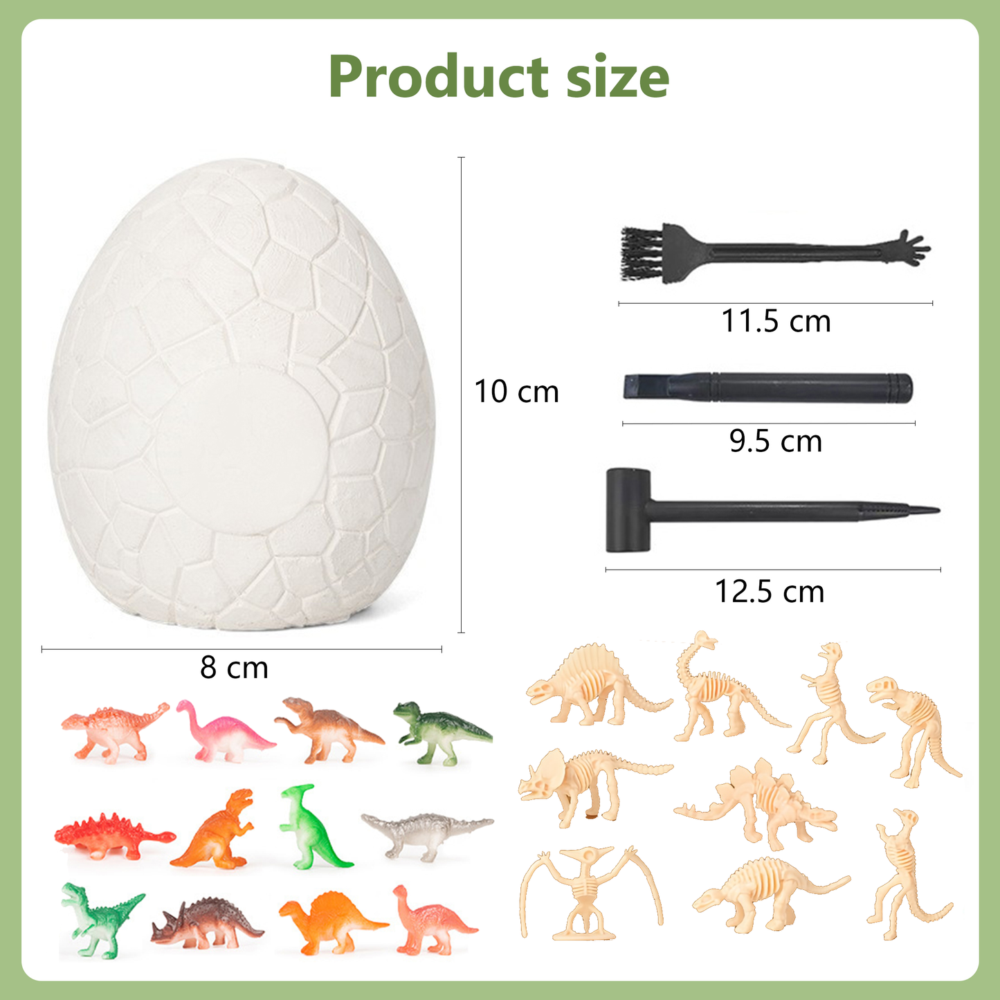 Dino Egg Dig Kit,Dinosaur Fossil Toy,Dinosaurs Toys for Kids 8-12 with 24 Different Dinosaurs,Big Dinosaur Eggs Excavation Gifts for 5 6 7 Year Old Boy Girl