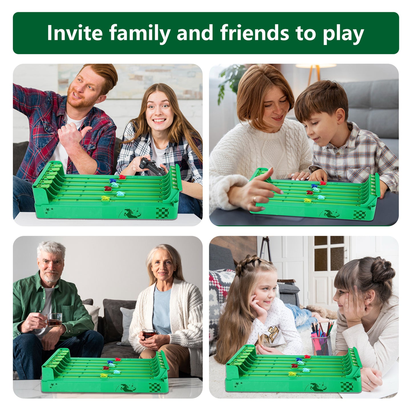 Desktop Horse Racing Game,Horse Racing Toys with 6 Horses,Table Games for Family Gatherings and Parties,A Holiday Gift for Kids or Adult