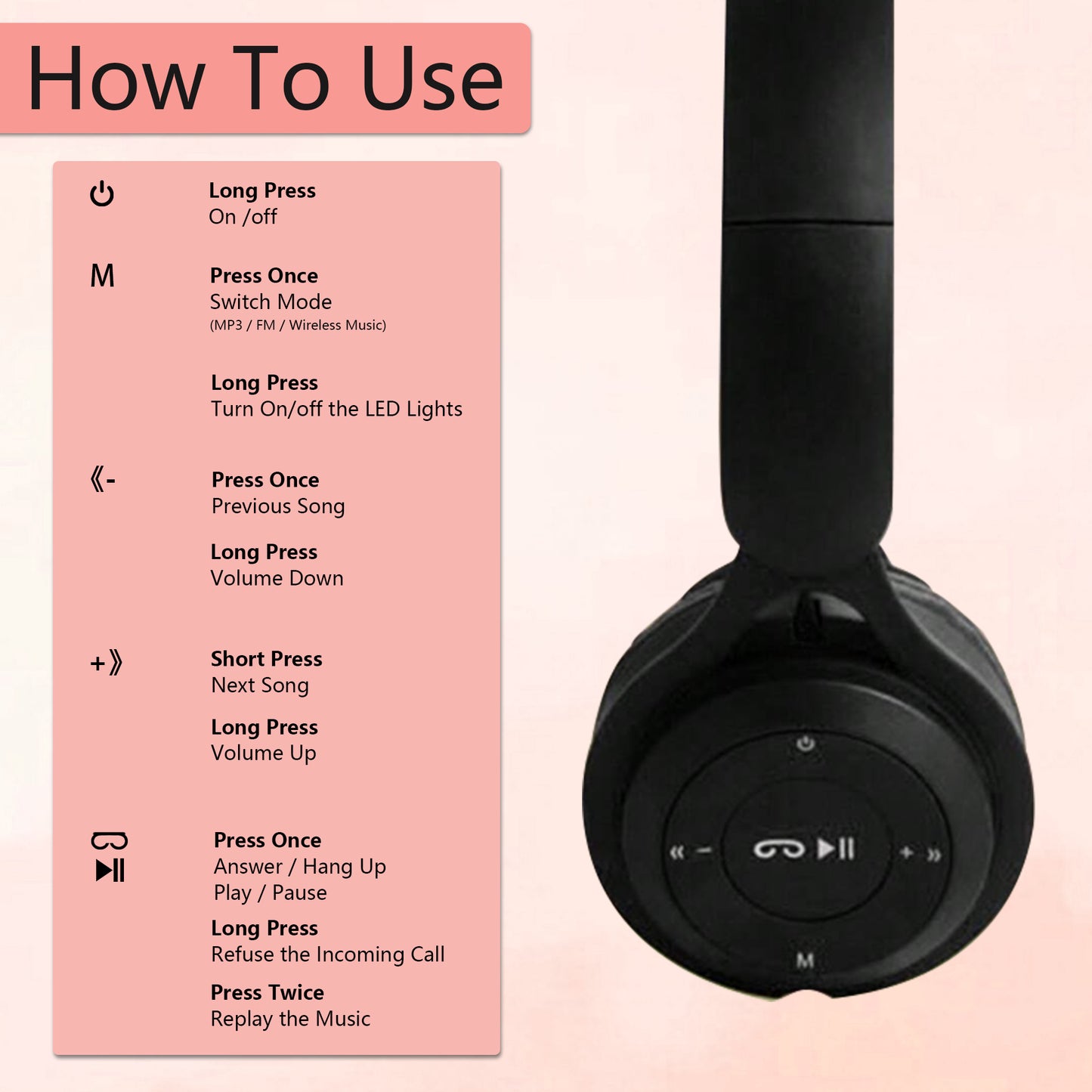 Wireless Headphones for Kids,2 Pack Rabbit Ear Bluetooth Over Ear Headphones with Microphone for Mobile Phones,Tablets,Computers,for Girls Boys