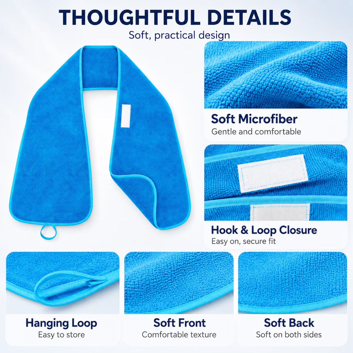 ChrumpTon 2 Pack Adult Bibs for Men and Women, Large Reusable Dining Bibs with Hook-and-Loop Closure, Machine Washable Clothing Protectors, Black and Blue