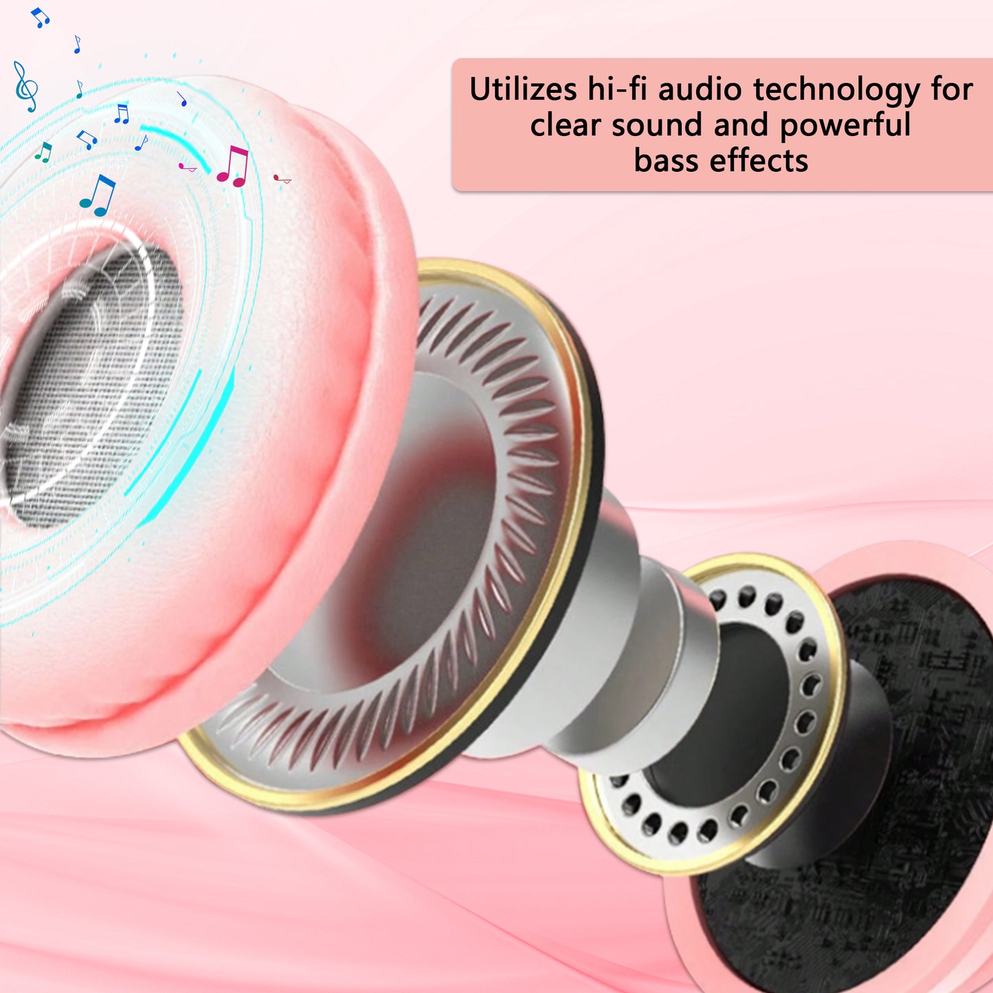 Wireless Headphones for Kids,2 Pack Rabbit Ear Bluetooth Over Ear Headphones with Microphone for Mobile Phones,Tablets,Computers,for Girls Boys